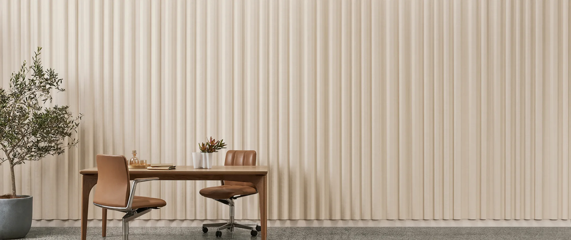 Curtain installed in a modern interior