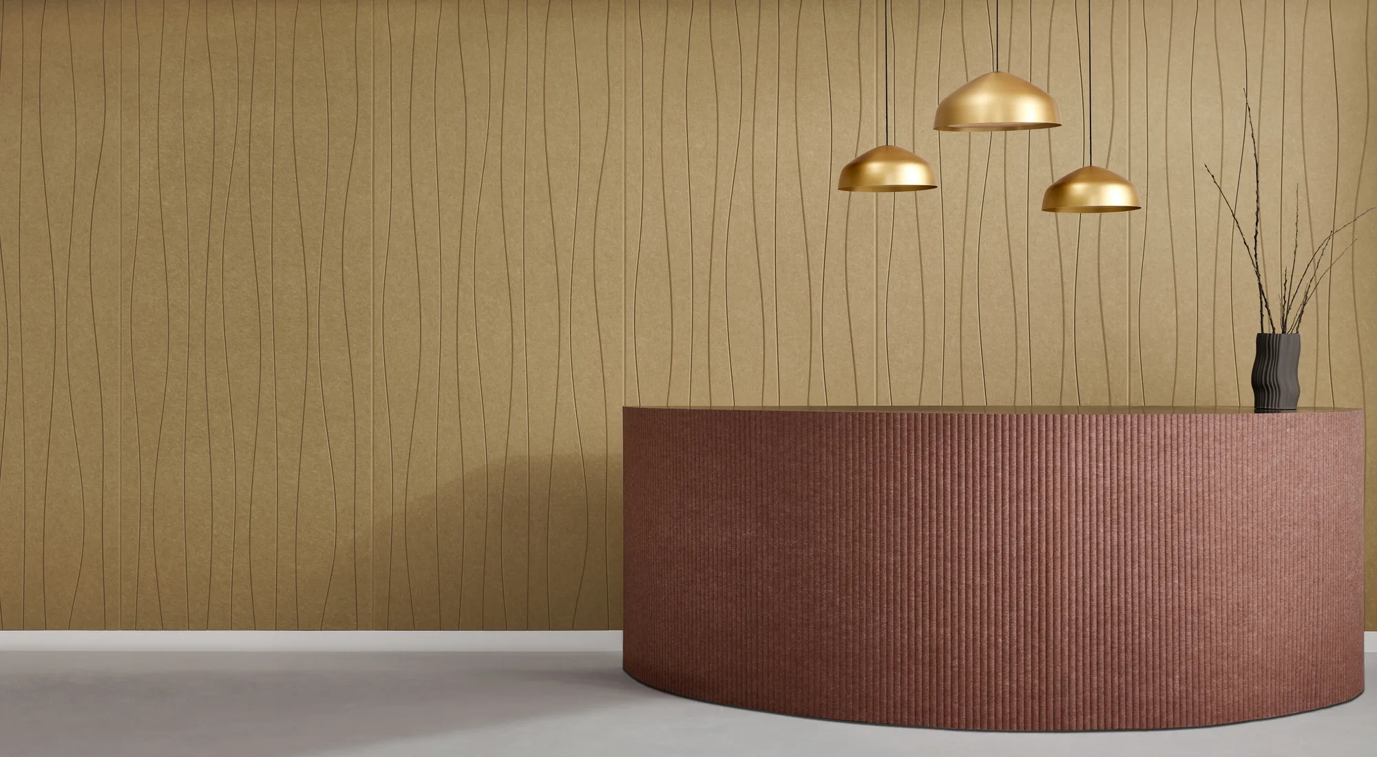 Echopanel Current installed in a modern interior